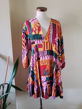 Anthropologie Label Of Love BNWT Rayon Cover Up - Multi Print - S